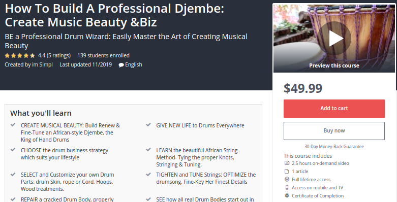 How to Build a Professional Djembe: Create Music Beauty and Biz 