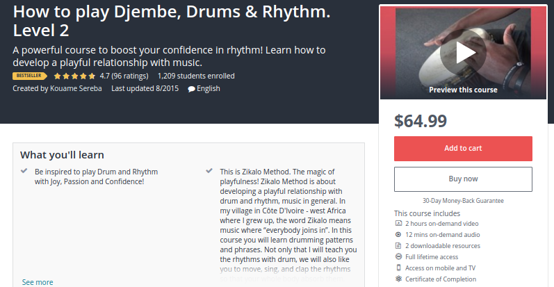 How to Play Djembe, Drums and Rhythm - Level 2