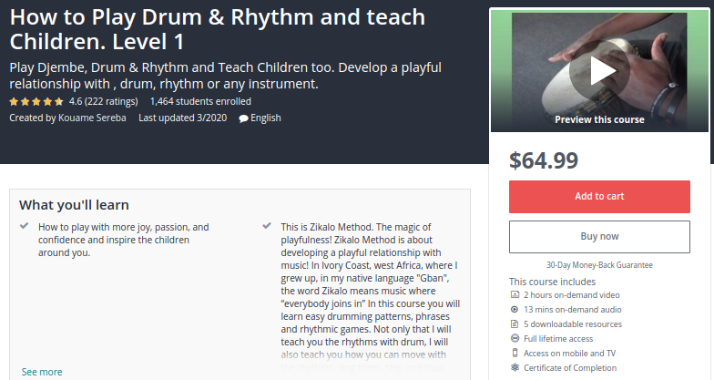How to Play Drum and Rhythm and Teach Children - Level 1 