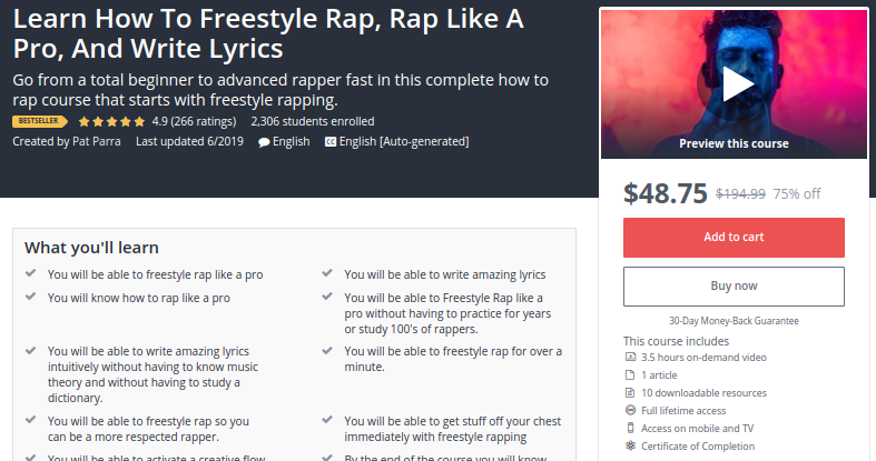 Learn How to Freestyle Rap, Rap Like a Pro and Write Lyrics