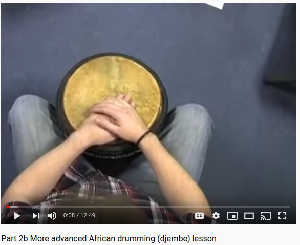 More Advanced African Drumming (Djembe) Lesson by Jason Horsler Part 2a & 2b