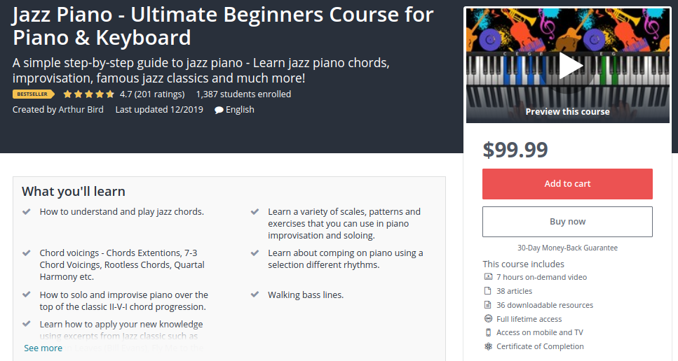Jazz Piano - Ultimate Beginners Course for Piano and Keyboard